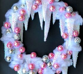 icy disco ball wreath