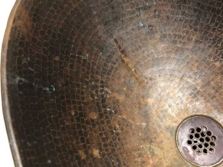 q how to clean brass sink