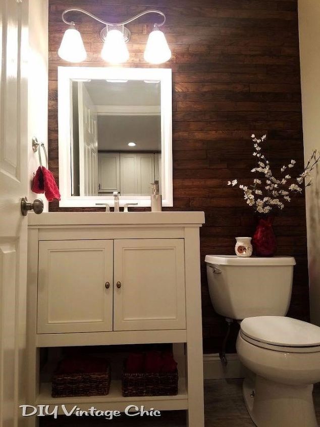 12 creative gorgeous bathroom remodel ideas for any budget, Vintage DIY bathroom remodel Becky W