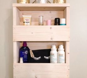 a rustic wood shelf from leftovers