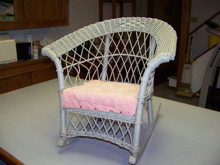 how can i restore an old wicker rocking chair