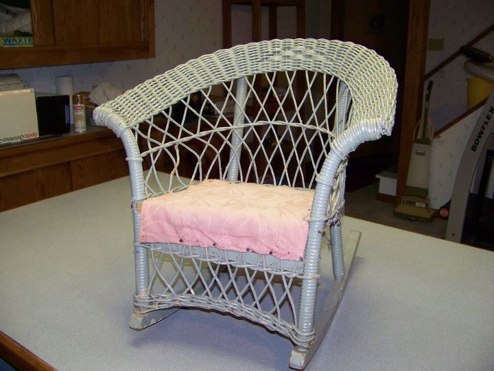 q how can i restore an old wicker rocking chair