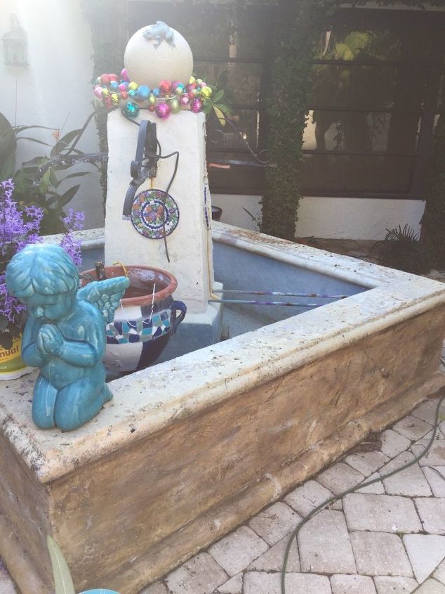 q how do i remake a courtyard fountain that is worn and falling apart