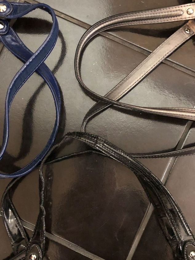 q how to fix frayed purse strap when color there is not a color match