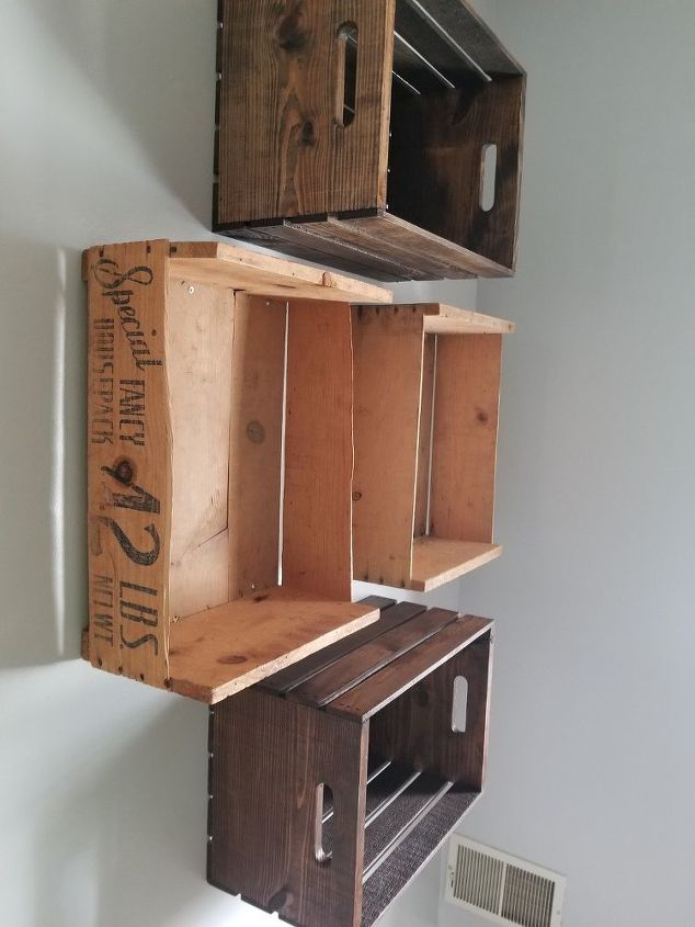 How To Build A Diy Floating Crate Bookshelf Hometalk