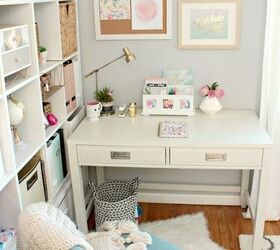 glam office makeover wasted corner space to functional glam office