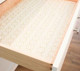 use wallpaper to line your drawers