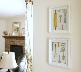 easy dish towel kitchen art frame wall decor