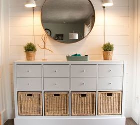 budget ikea hack entry table and entryway organization