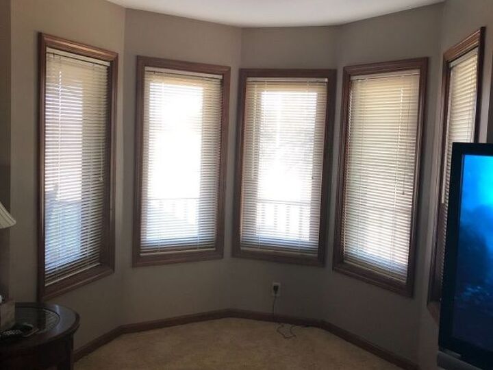 q how do i dress a 5 window turret without blocking the natural light
