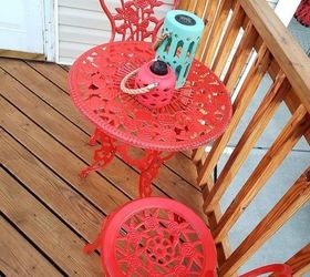 12 inspiring diy patio furniture ideas to save for next spring, Spray Paint Patio Furniture Michelle N