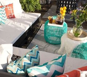 12 inspiring diy patio furniture ideas to save for next spring, DIY pallet patio furniture Angela East