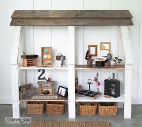 15 creative diy wood projects, Upcycled Wood Dollhouse Funky Junk Interiors Donna