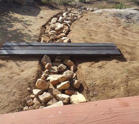how i built a rock riverbed run off trench