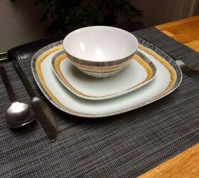 from boring white to colourful tableware in just a few stripes