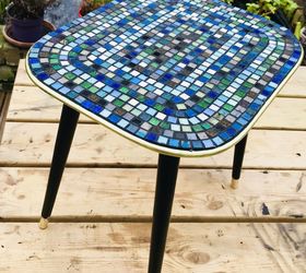 Old Coffee Table Makeover Transformation  With Mosaic Glass Tiles