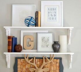 how to create more storage using diy floating shelves, Floating Wall Shelves White Amy
