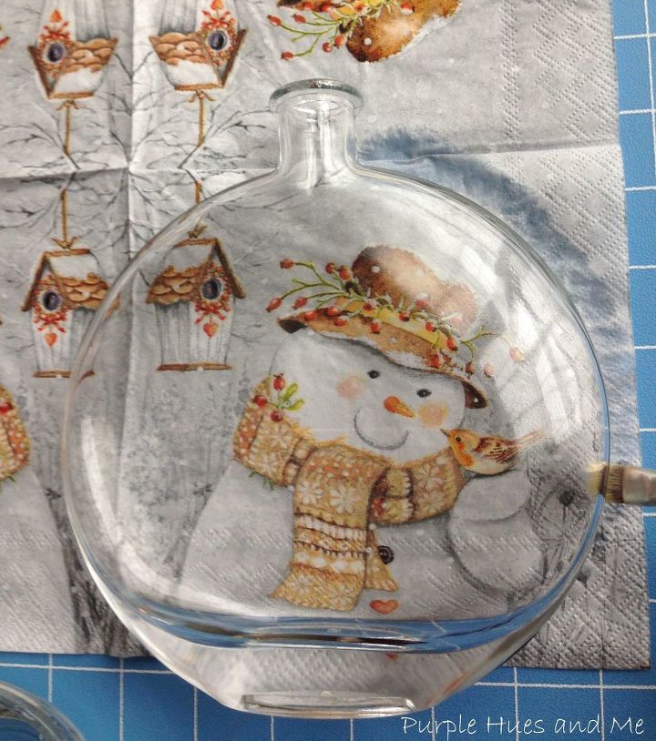 diy lighted decoupage winter scene