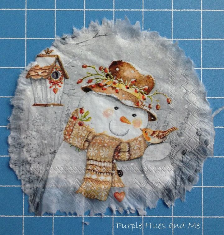 diy lighted decoupage winter scene