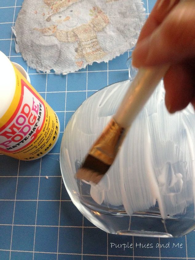 diy lighted decoupage winter scene