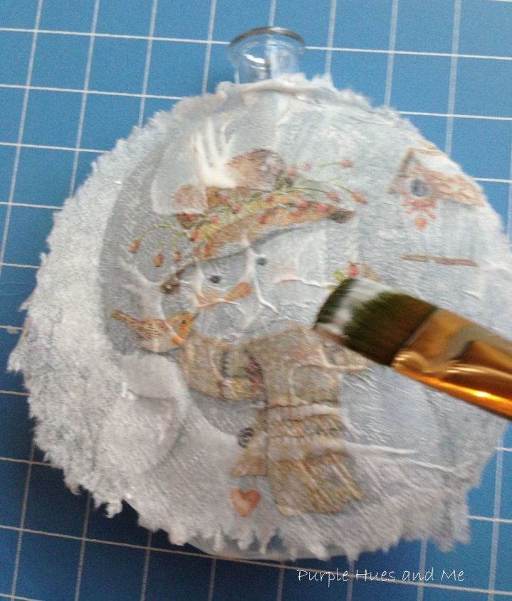 diy lighted decoupage winter scene