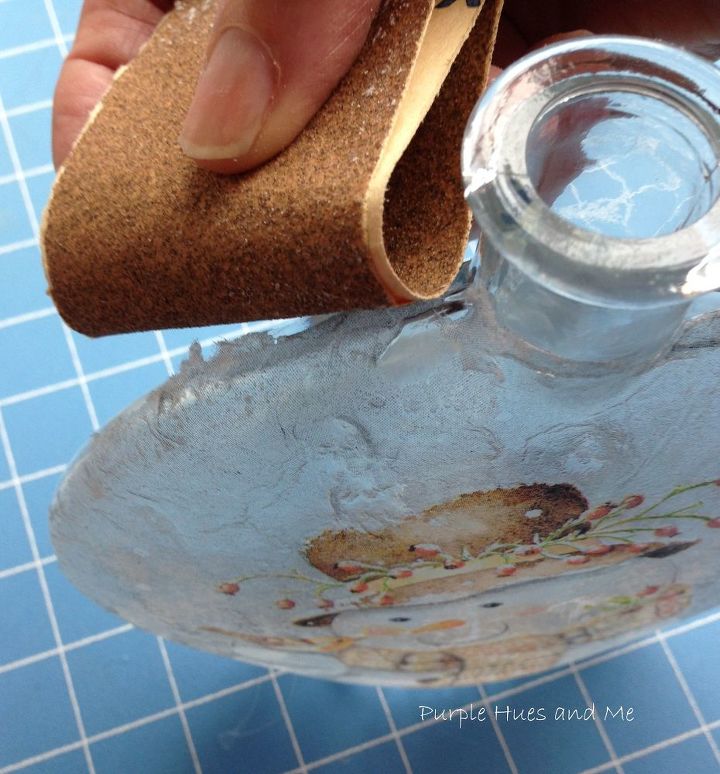 diy lighted decoupage winter scene