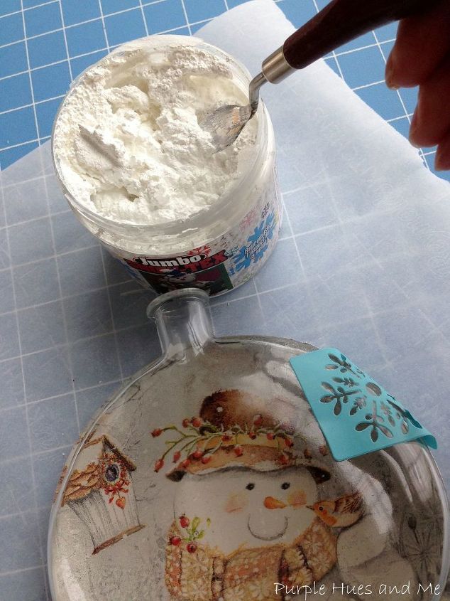 diy lighted decoupage winter scene