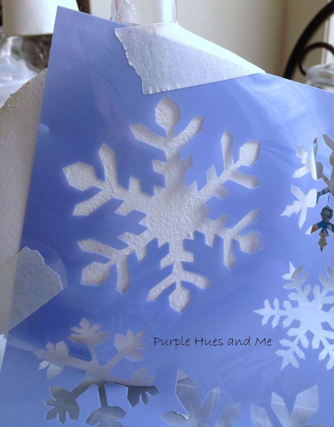 diy lighted decoupage winter scene