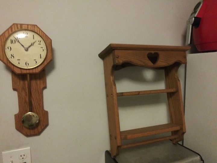 q how can i update a handmade clock and shelf that my grandfather made