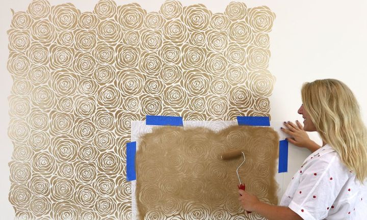 designer wallpaper inspired patterns using stencils