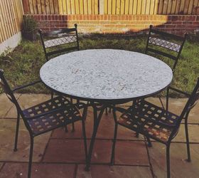 mosaic garden table, Finished result