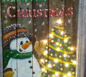christmas sign with snowman