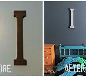 faux metal letters with nail heads