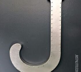 Faux Metal Letters With Nail Heads