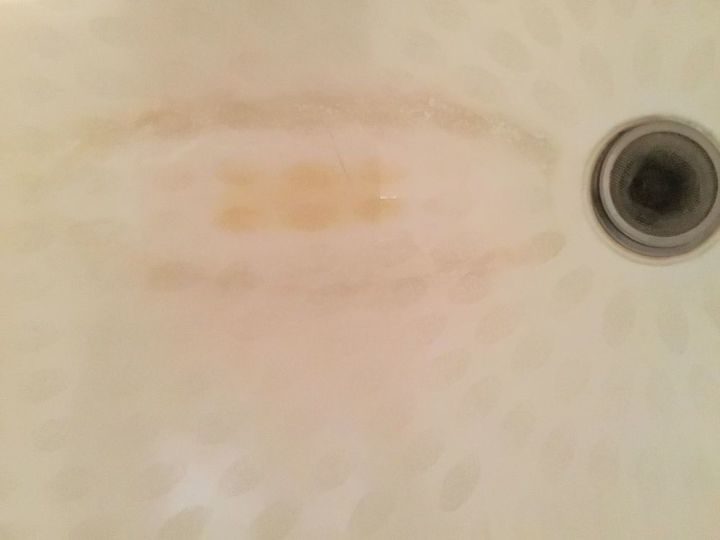 how do i remove a stain from a claw foot tub