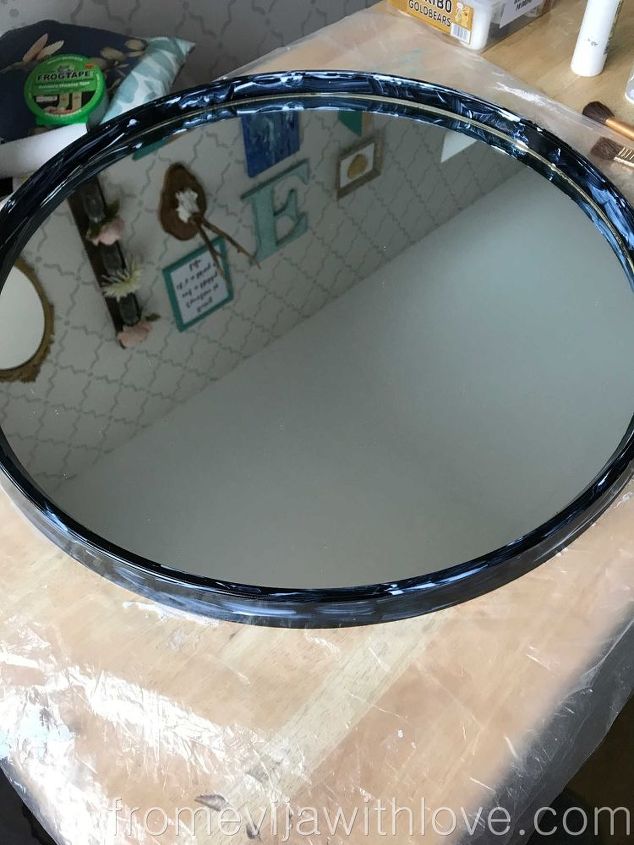 how to turn an ordinary cheap plastic mirror into a luxurious piece
