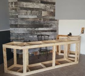 bar build garage storage part 1, Bar Counter Framed