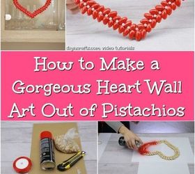 Cómo hacer un arte de pared en forma de corazón con cáscaras de pistacho