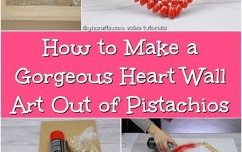 Cómo hacer un arte de pared en forma de corazón con cáscaras de pistacho