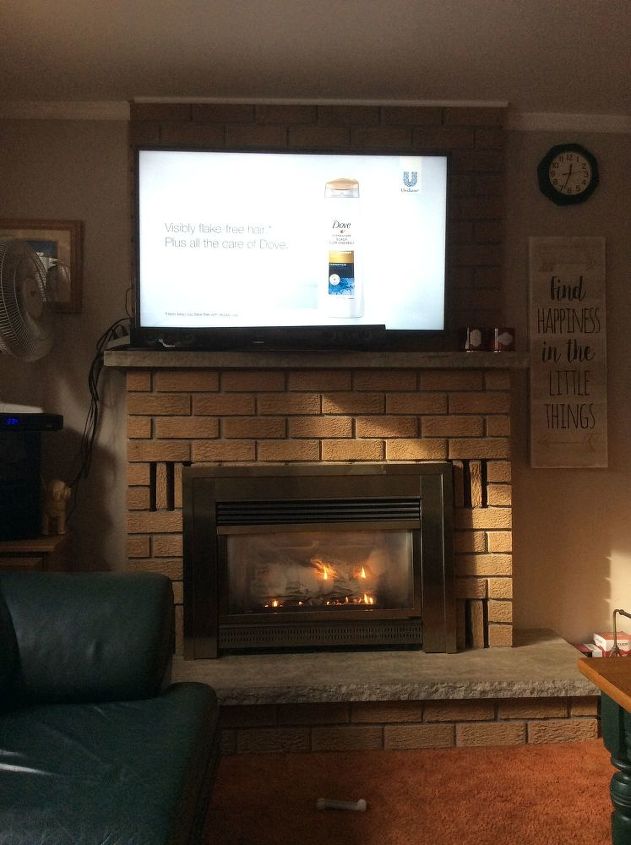 q what is the easiest way to update a 30 year old brick fireplace