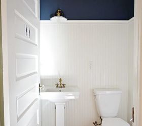 how we installed beadboard planks in our half bathroom