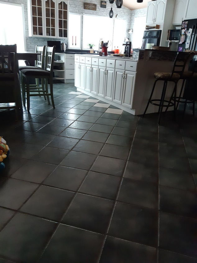 how do paint ceramic tiles floor but not the grout