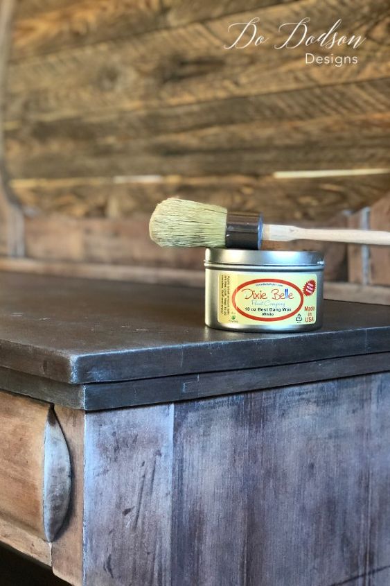 how to easily apply white wax on wood furniture