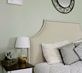 customize your room by building your own bed frame, DIY Upholstered Headboard Ashley Rowlands