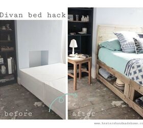 personalice su habitacin construyendo su propio marco de cama, Cama r stica con almacenamiento Hester van Overbeek