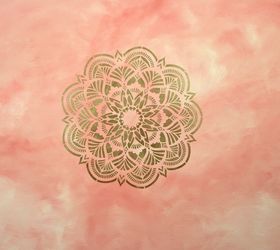 easy colorwash accent wall with mandala stencils