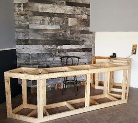 garage bar build, The bar framing was then built up to a counte