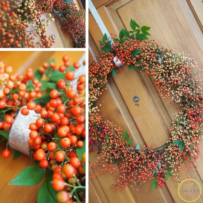 17 gorgeous diy christmas wreath ideas you ll love, A DIY Wreath From the Garden Zest It Up