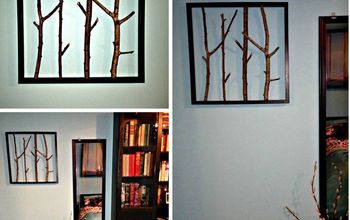 Ideas de decoración con ramas enmarcadas