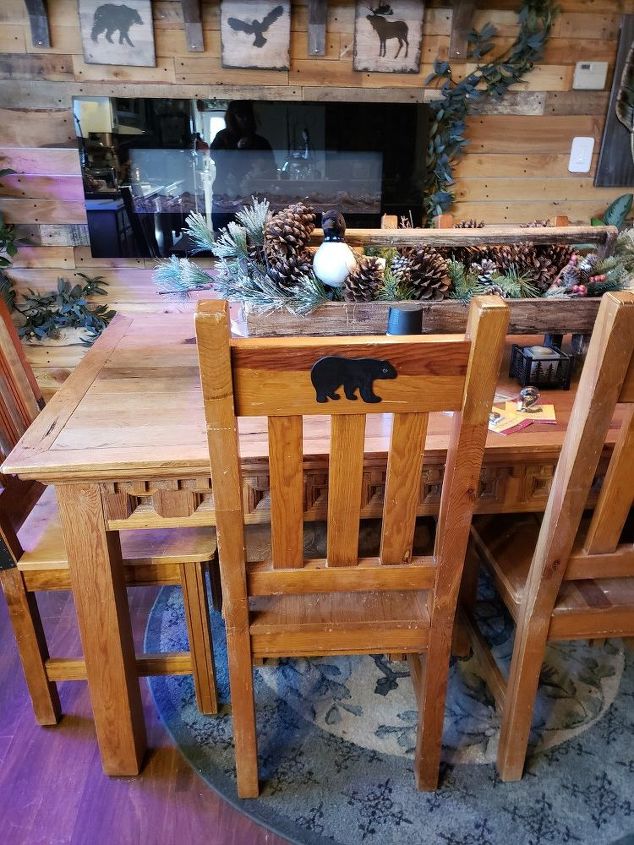 black bear dining chairs for 6 dollars